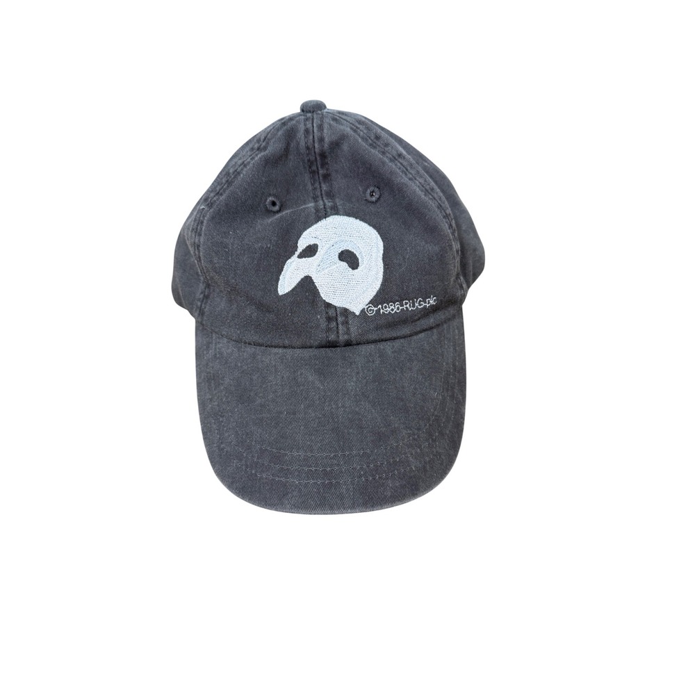 Adams Phantom of the Opera Broadway Musical Embroidered Hat Gray Leather Strap